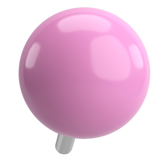 Spinta pin Pin di disegno 3D pin illustrazione 3D