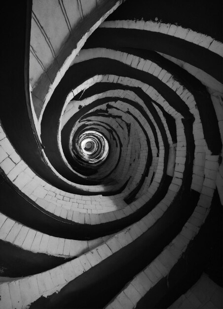 Spirale in stile gaffiti nero