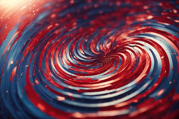 Spirale rossa e blu Cerchio orbita rotazione astratto sfondo ai generativo