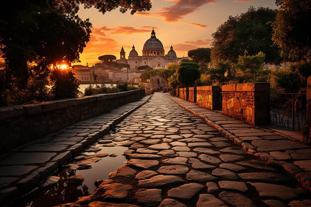 Spiritualità eterna Veduta incontaminata dei monumenti della Città del Vaticano