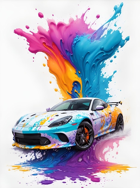 Splash art con forma di auto