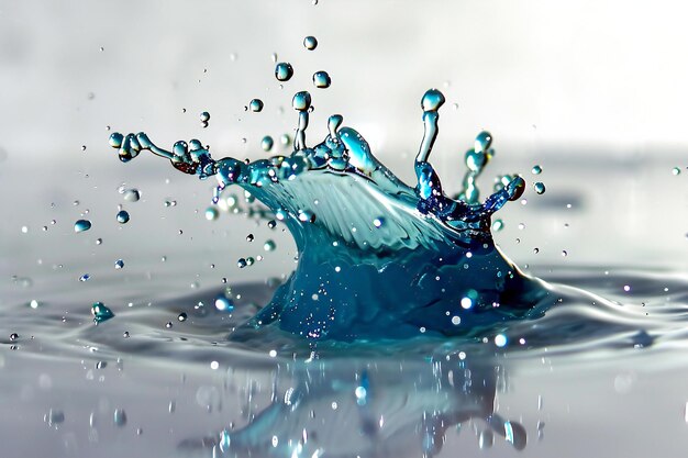 Splash Blue Water Splash Water Splash Background Splash di acqua