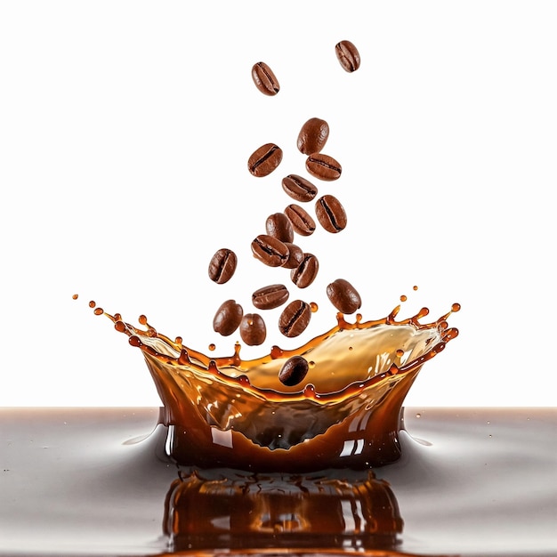 Splash di chicchi di caffè