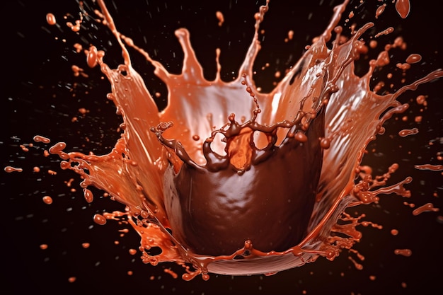 Splash di cioccolato di cacao