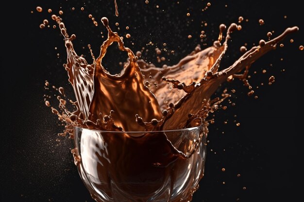 Splash di cioccolato di cacao