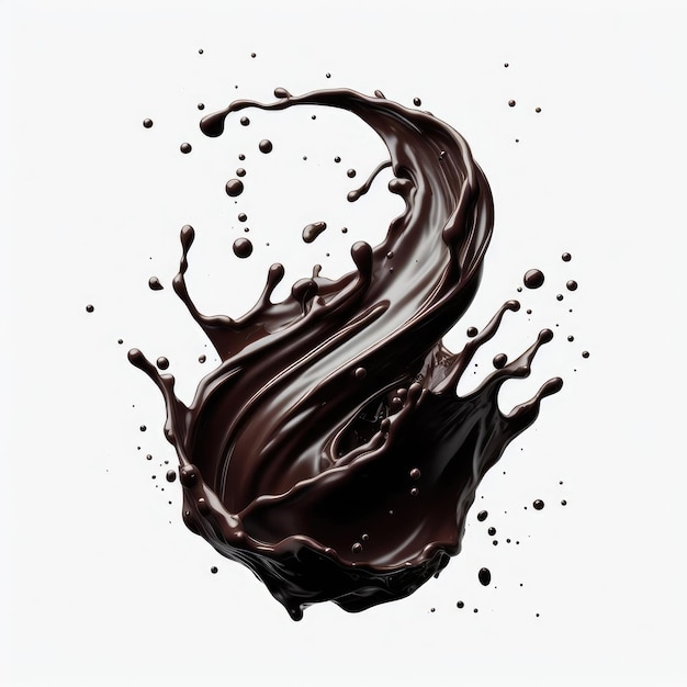 splash di cioccolato isolato su bianco