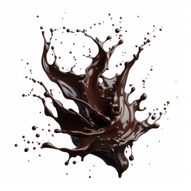 splash di cioccolato isolato su bianco