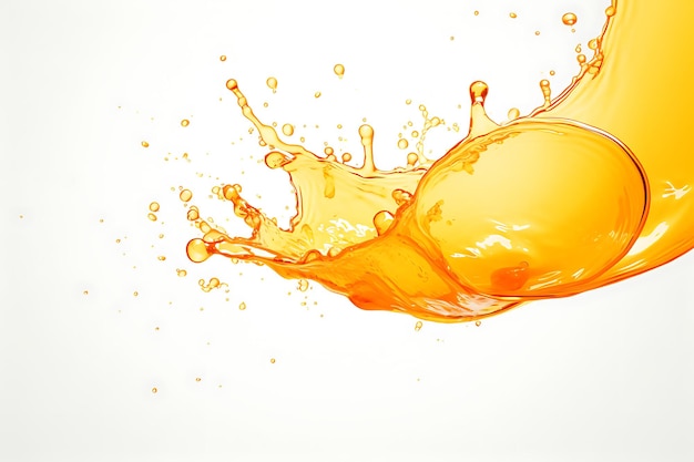 Splash di colore arancione ad alta risoluzione con sfondo chiaro