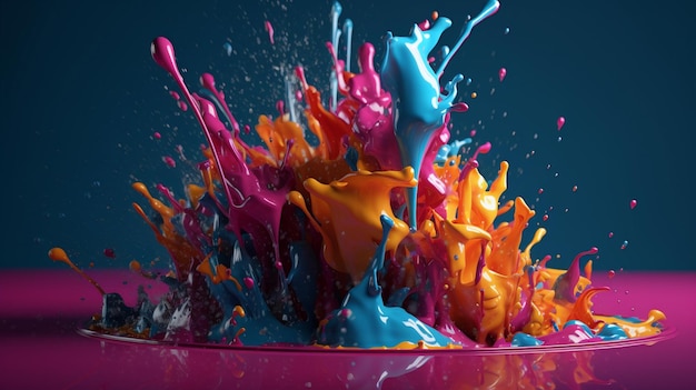 Splash di forma di rendering 3D