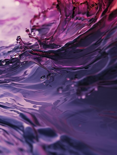 Splash di liquido rosa e viola sfondo astratto per il design