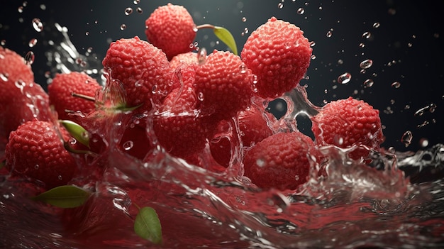 Splash di succo aromatico di lychee