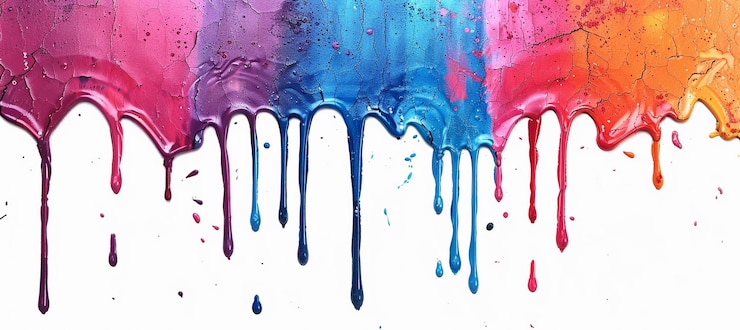 Foto splash di vernice liquida colorata