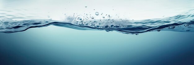 Splash of water wave blue Abstract banner background concept banner per l'acqua potabile Copy Space