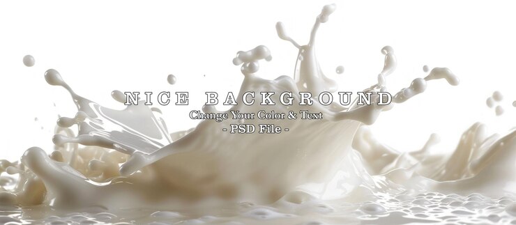 Splashing of white milk liquid drink isolated on white background Generated AI image