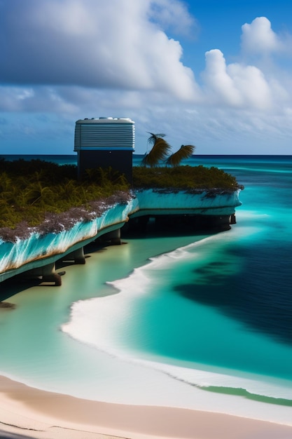 Splendida spiaggia generata da Ai