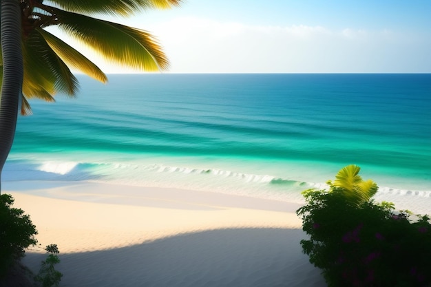 Splendida spiaggia generata da Ai