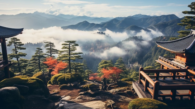 Splendida vista dalla cima del monte Koya