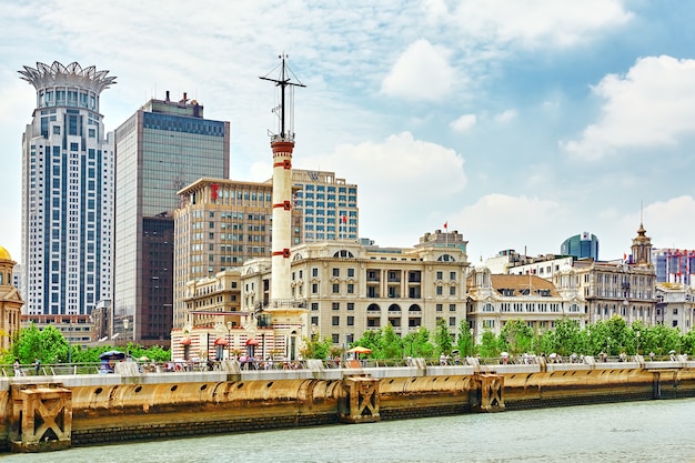 Splendida vista di Shanghai - Lungomare Bund o Waitan