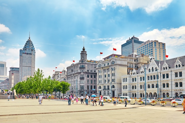 Splendida vista di Shanghai - Lungomare Bund o Waitan