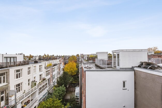 Splendida vista di una zona residenziale con edifici