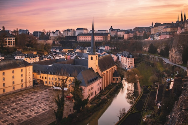 Splendida vista sulla città vecchia di Lussemburgo