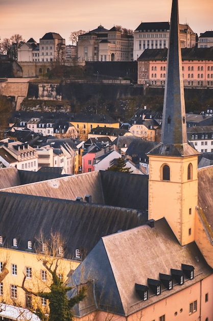 Splendida vista sulla città vecchia di Lussemburgo