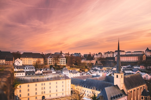 Splendida vista sulla città vecchia di Lussemburgo