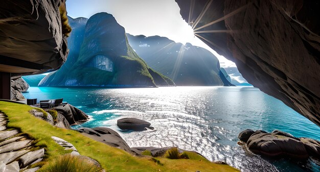 Splendida vista sulla spiaggia