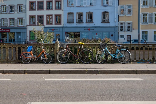 Splendida vista sulla strada del famoso punto di riferimento di Strasburgo in Francia il 28 ottobre 2022