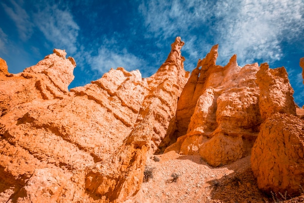 Splendide pietre erose sul Queens Garden Trail nel Parco Nazionale di Bryce, Utah. NOI