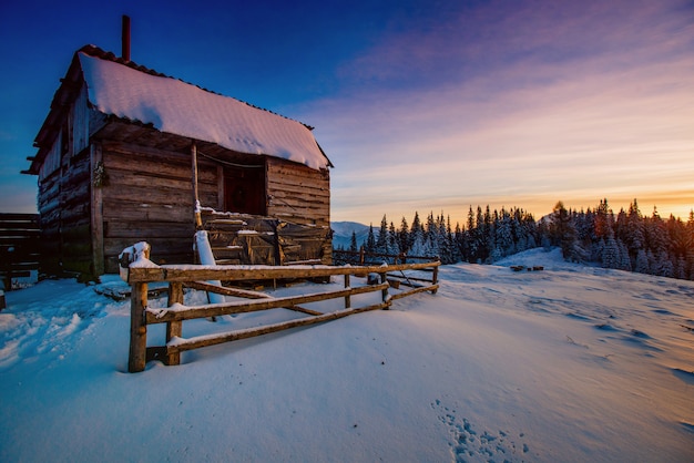 Splendido paesaggio invernale