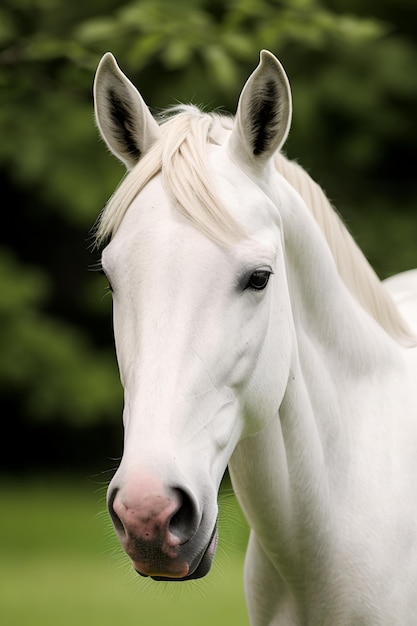 Splendido ritratto di cavallo in uno scenario naturale mozzafiato