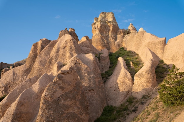 Splendido scenario di montagna della Cappadocia