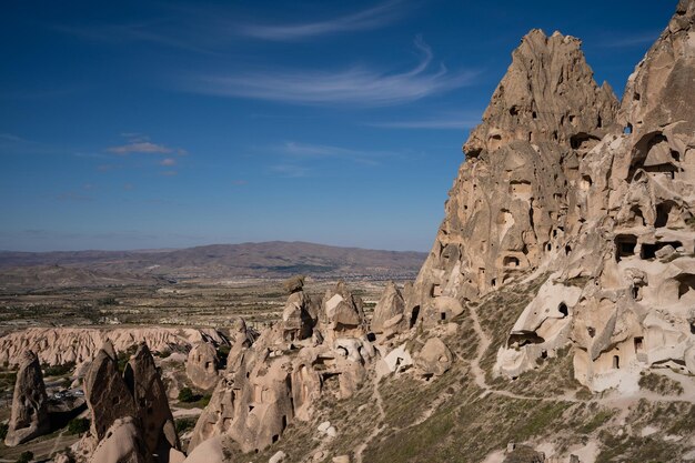 Splendido scenario di montagna della Cappadocia