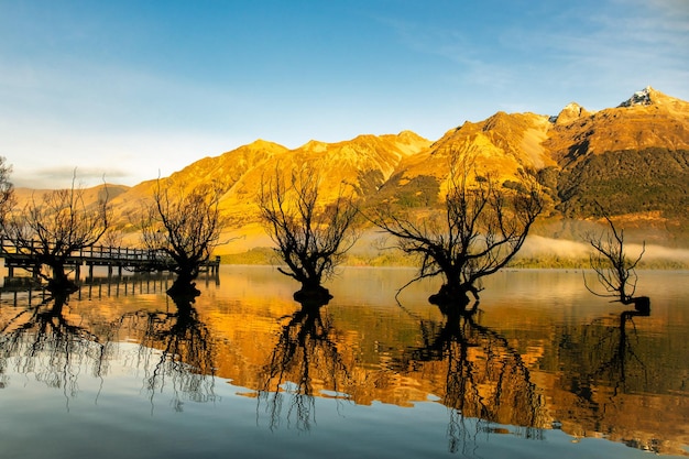 Splendido scenario intorno al Lago Wakatipu di Glenorchy