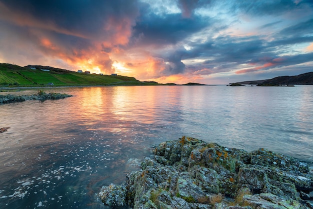 Splendido tramonto a Scourie Bay i