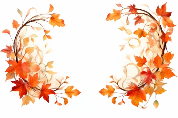 Splendore autunnale Una raccolta di splendide clipart sui bordi autunnali