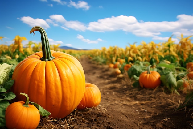 Splendore autunnale Una zona di zucca ricca di colori