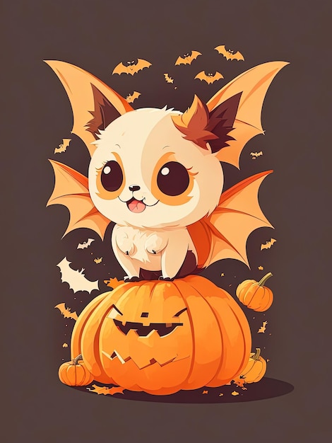 Spooky Fusion Bat Halloween e logo zucca per Tshirt