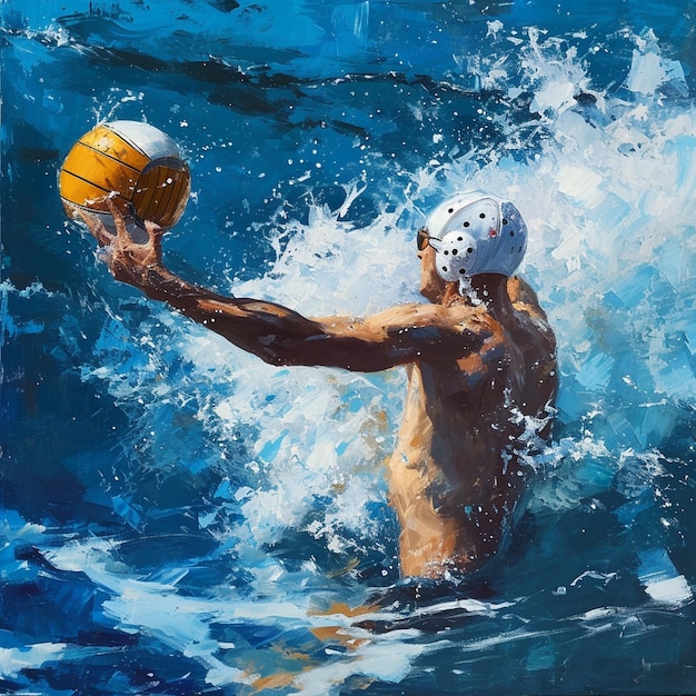 Sport di piscina di waterpolo