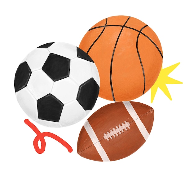 Sport di squadra png illustrazione estetica sfondo trasparente