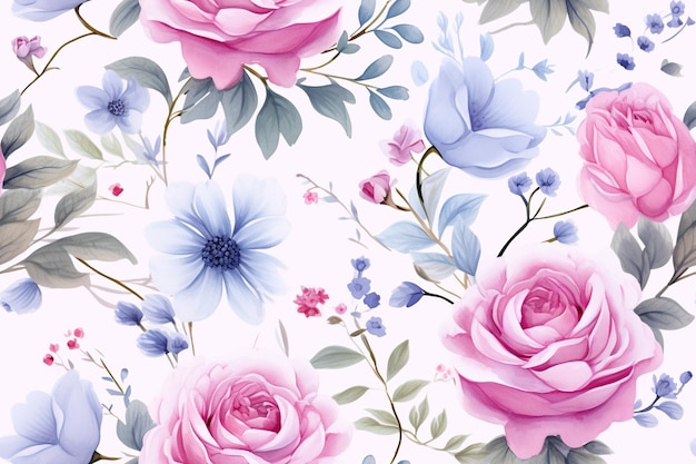 Spring Blossom Symphony IV Motivi floreali ad acquerello Ethereal Exotics IV Acquerello senza cuciture floreale