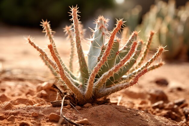 Sprotti succulenti nel deserto Generative Ai