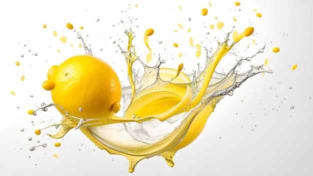 Spruzza la limonata liquida, versala o agitala con gocce realistiche