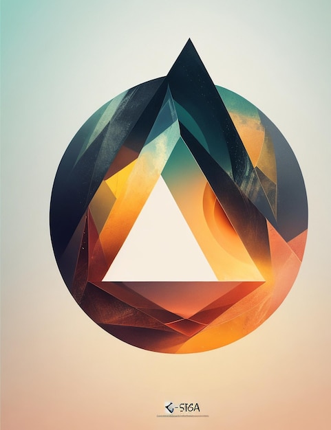 spruzzata di colore del triangolo prisma