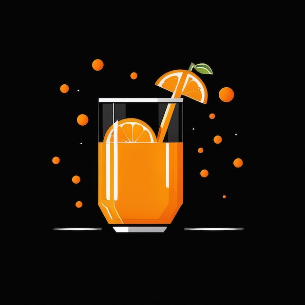 spruzzata di succo d'arancia logo vettoriale designcocktail bere arancia illustrazione vettorialespruzzata di succo d'arancia