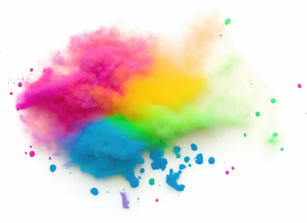 Spruzzi colorati di vernice brillante esplosione di polvere colorataxA