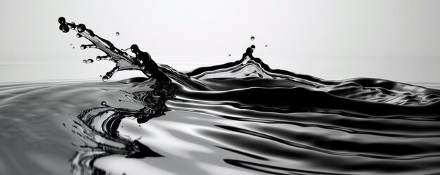 Spruzzo d'acqua bianco e nero