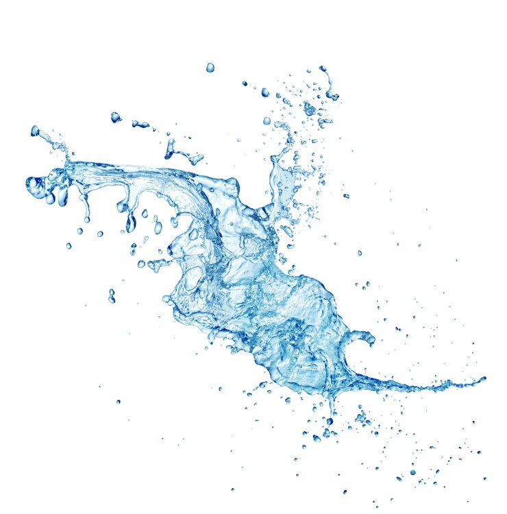 Spruzzo d'acqua blu