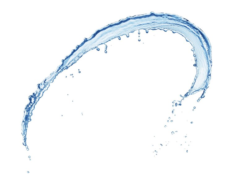 Spruzzo d'acqua blu